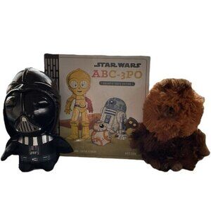 Kohls Star Wars Chewbacca Darth Vader Plush 7" Stuffed Animal Toy ABC 3PO Book